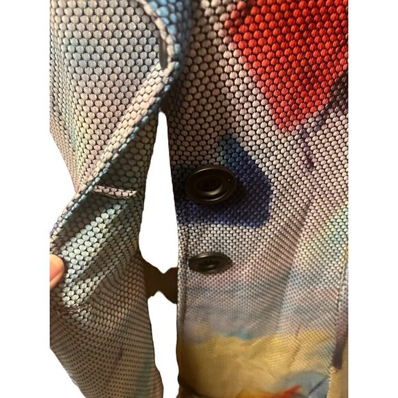 NWT RETRO 60S STYLE TRENCH JACKET BUTTON CLOSURE BELTED WAIST - Picture 10 of 13